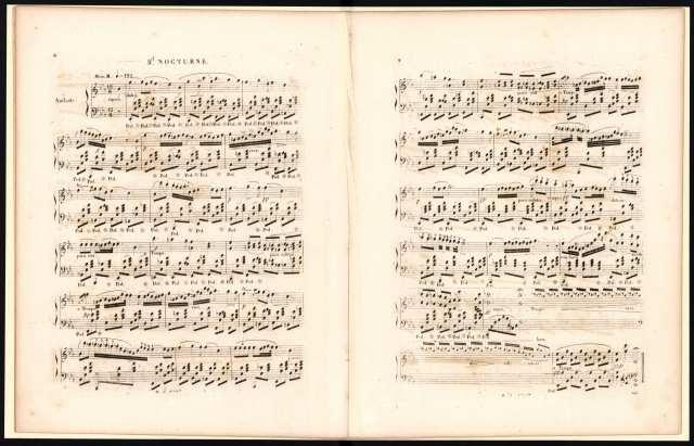 14. Nocturne E flat Major Op. 9 no. 2. Fragment of printed music.
